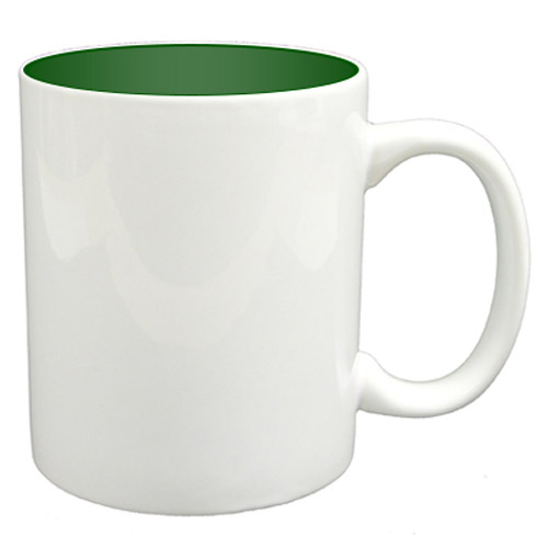 36 11oz Mugs - Green Colour Sublimation Printing + Inner Boxes