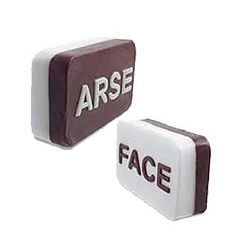 Arse/Face Soap - Novelty Lightly Scented Joke Soap