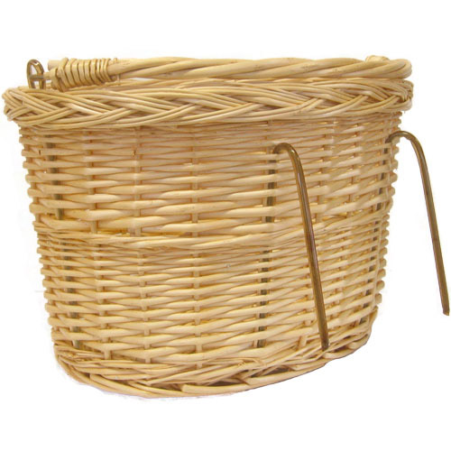 Wicker Bike Shopping Basket With Handle