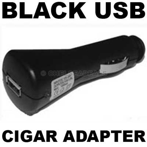 USB to Car cigarette lighter Charger - Black