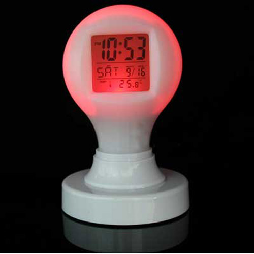 Colour Change Digital Alarm Clock and Calendar with Temperature
