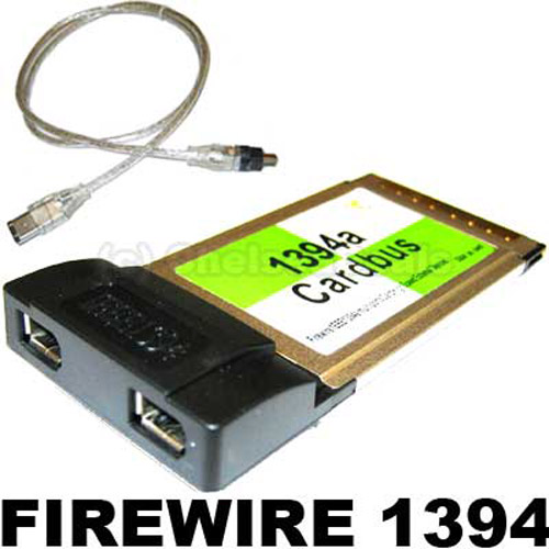FireWire 1394 PCMCIA Card Bus x2 Ports