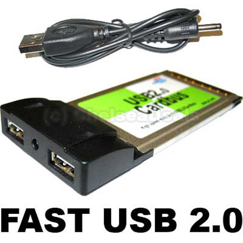 Fast USB 2.0 PCMCIA Card Bus x2 Ports
