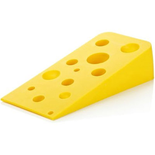 Novelty Swiss Cheese Wedge Door Stop
