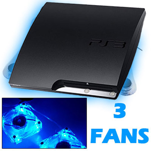 USB Horizontal Cooling Stand with 3 Fans for Sony PS3 SLIM
