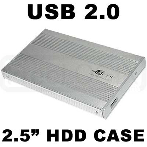 USB 2.0 High Speed 2.5" External HDD Case - Silver