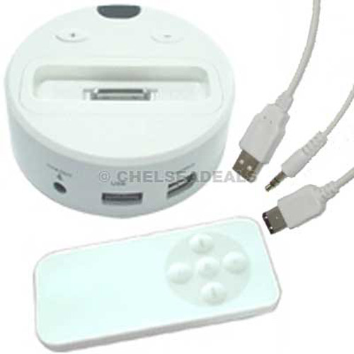 NEW iDock + Remote Control for all iPods - White