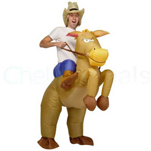 Inflatable Cowboy on a Horse Costume