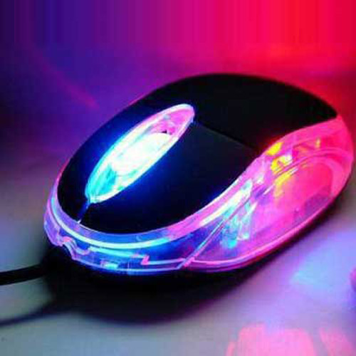 Red & Blue Light-up USB Optical Mouse - NEW
