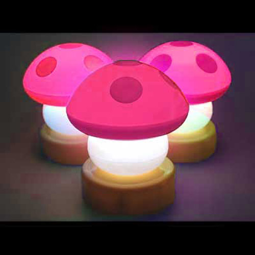 Pink Gorgeous Mushroom Push/Touch Night Light/Lamp