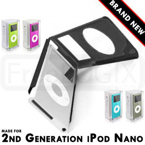 Aluminium Metal Case for Apple iPod Nano 2nd Generation - Black