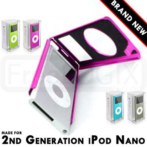 Aluminium Metal Case for Apple iPod Nano 2nd Generation - Pink