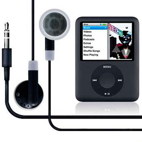 New Black Earphones for iPod Nano 3rd Generation