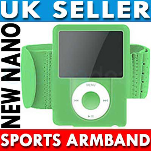 Sports Gym Armband for iPod Nano 3G - Green