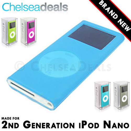 iPod NANO 2G 2nd GENERATION Silicone Tube Skin Case - Blue