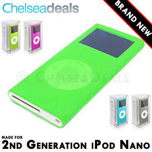 iPod NANO 2G 2nd GENERATION Silicone Tube Skin Case - Green