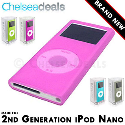 iPod NANO 2G 2nd GENERATION Silicone Tube Skin Case - Pink