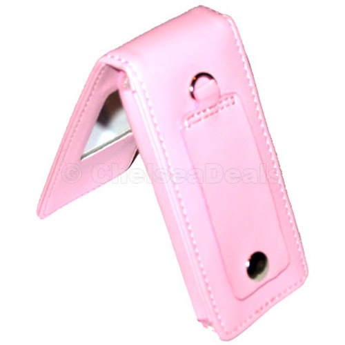 Luxury Pink Leather Case for iPod Nano (with armband)