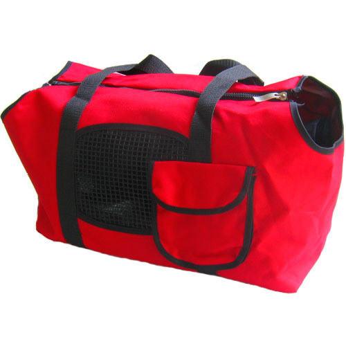 Dog Cat Pet Canvas Carrier Travel Transport Bag Carrier - Red