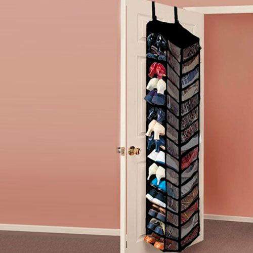 30 Pocket Hanging Over The Door Shoe Organiser Storage Rack