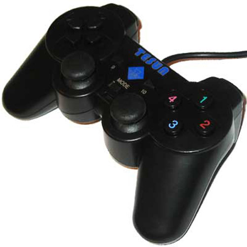 10 Button USB Shock Game Pad - Black