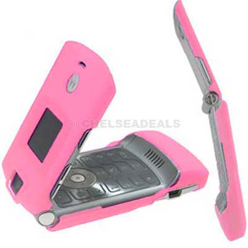 Motorola V3 Clip On Case - Baby Pink