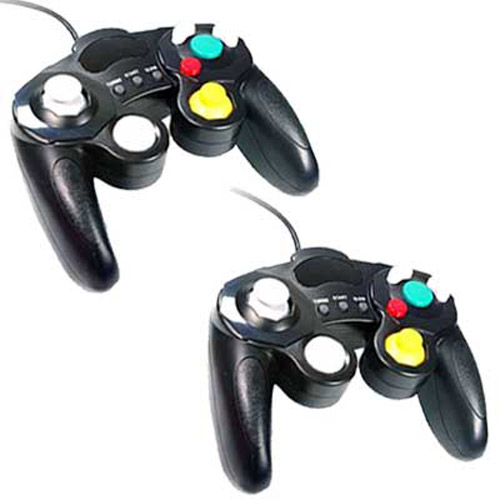 2 x Black Vibration Controller Pads for Wii GameCube