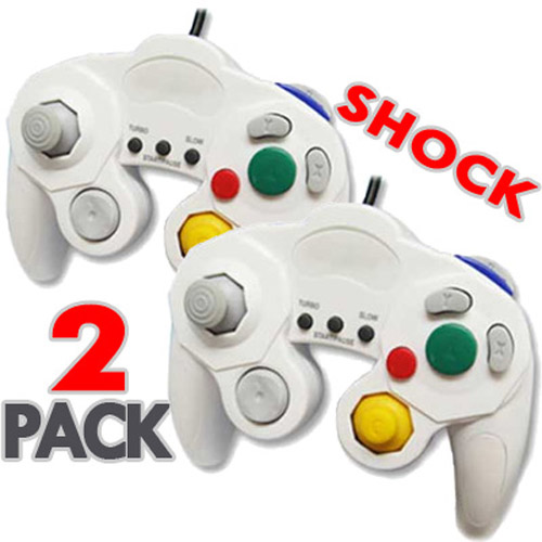 2 x White Vibration Controller Pads for Wii GameCube